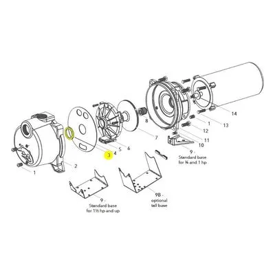 5K555 Goulds Water Technology GUIDE VANE SEAL RING NSF61, Pump Repair & Replacement Parts by Xylem.