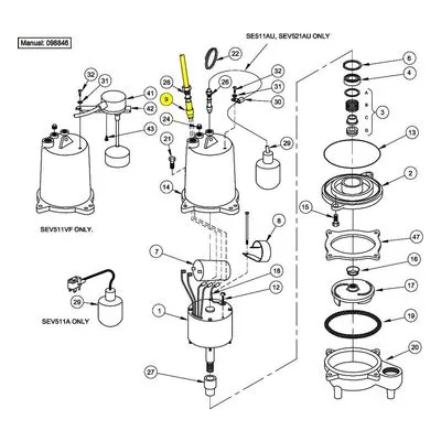 Barnes Pumps 100525 Repair Pump Part Number CORD ASSY, 14/3, SOOW, 15'