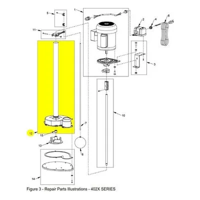 AMT Pump Repair Part 4022-150-95, 2INX42IN XCI VOLUTE/BASE TOP SUC SUBGROUP