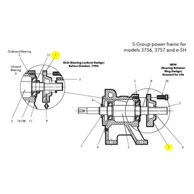 Goulds Pumps Repair Part 1K437 BEARING COVER