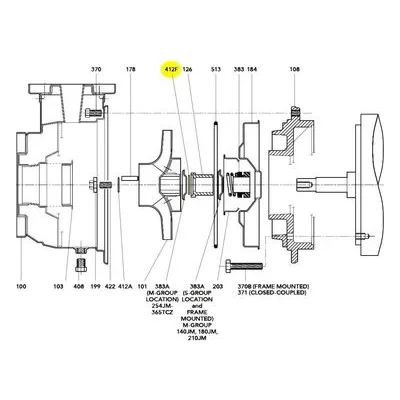 Goulds Pumps Repair Part 5K306 O-RING BUNA