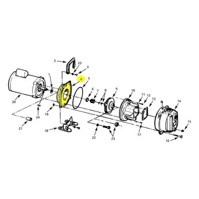 AMT Pump Repair Part 1608-011-01, ADAPTER E XCI MACH