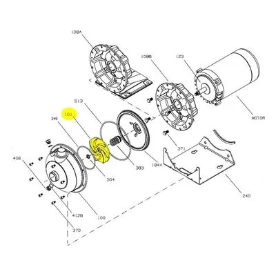 Goulds Pumps Repair Part 2K562 IMPELLER 3.00" DIA.