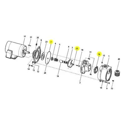 AMT Pump Repair Part 393A-300-90, BUNA GASKET/O-RING SUBGROUP KIT
