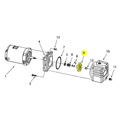 AMT 2853-95  285G-95 Pump Repair Part 2850-010-05, 285E IMPELLER XCI 3/4HP 1PH MACH