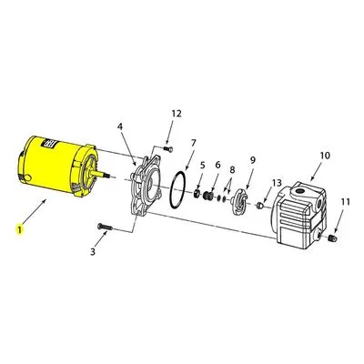 AMT 285M-95 285P-95 Pump Repair Part 1626-013-00, SPCL ORDER 1/2HP 3PH ODP 208-230/460 56J MTR