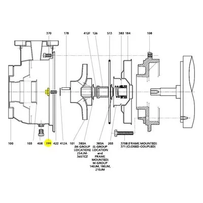 Goulds Pumps Repair Part 4L463 IMPELLER WASHER