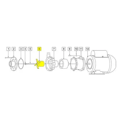 March Pumps Number: 0150-0173-0300 Repair Part - Impeller (Molded) 2.875 DIA (S.S. Cover) Carbon Bushing