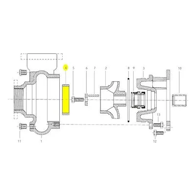 Goulds Pumps Repair Part 4K69 WEAR RING-3656S 7 INCH