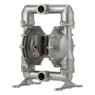ARO PM15A-CSS-MMM-A02 PM Series 1-1/2" Ported Sanitary Transfer Diaphragm Pump with Medical Grade Santoprene Diaphragms.