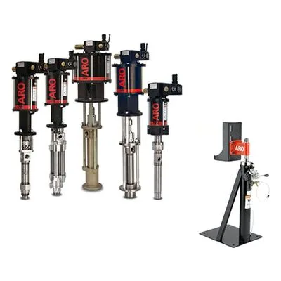 ARO SP0412T21FF47S22 SPX Series Single-Post Ram Piston Pump Package, 4-1/4" Motor, 12:1 Ratio, by Ingersoll Rand.