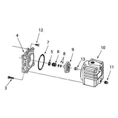 AMT 285H-K5 Pump Repair Kit Model Reference: 285H-95, Unassembled Parts