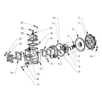 AMT 2G5Q-KR Pump Repair Kit Model Reference: 2G5XQCR, Unassembled Parts