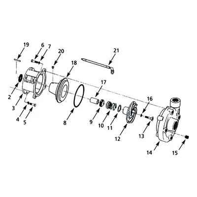 AMT 3152-K8 Pump Repair Kit Model Reference: 3152-98, Unassembled Parts