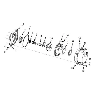 AMT 316F-K5 Pump Repair Kit Model Reference: 316F-95, Unassembled Parts