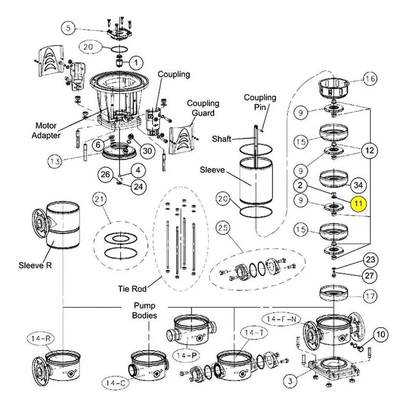 Goulds Pumps Repair Part 4L601 BUSH SPCR SV15-22 A316