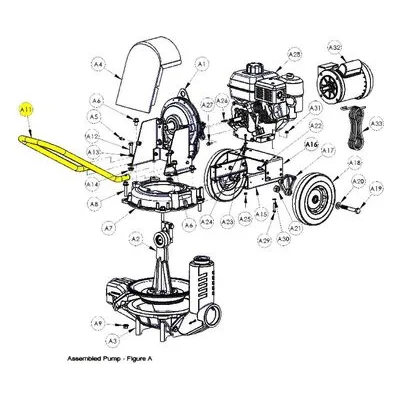 3370-116-90 AMT Pumps Repair Part HANDLE SUBGROUP. A Gorman-Rupp Company.