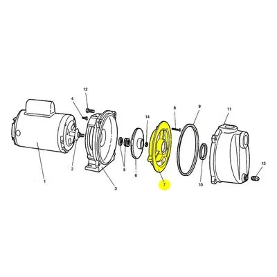 Myers Pumps Repair Part - DIFFUSER PLASTIC 1 1/2 & 2HP. Catalog Number: 20560D000. A Pentair Brand.