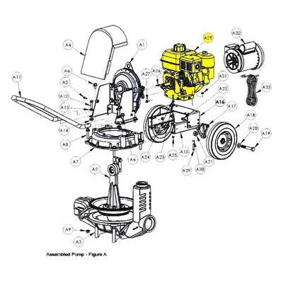 AMT 337G-96 338G-96 Pump Repair Part 1630-007-00, HONDA GX120UT2QX2 0.75K-SHFT ENGINE