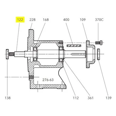 Goulds Part / Accessory 4K377 SHAFT-NPE-F Manufactured by Xylem.