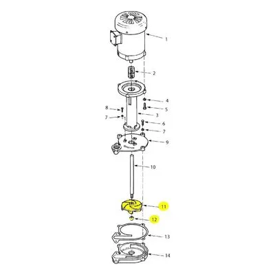 AMT Pump Repair Part 4440-012-98 IMPELLER XSS 0.75HP SUBGRP.