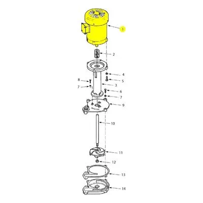AMT 4431-95 4422-95 Pump Repair Part 1626-021-00, 0.33HP 3PH 208-230/460VAC TEFC 56C COOLANT Pumps