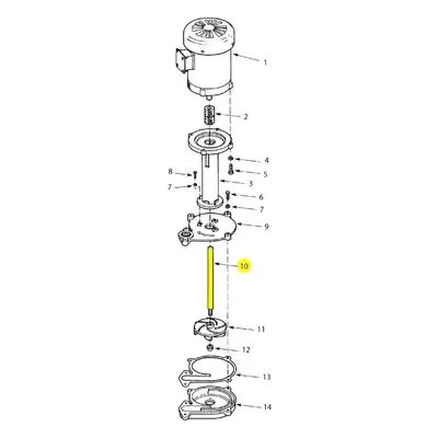 AMT Pump Repair Part 4430-140-00, SHAFT S.S FOR 6-3/8 DEPTH.  4430-95, 4431-95, 4440-95 & 4443-95