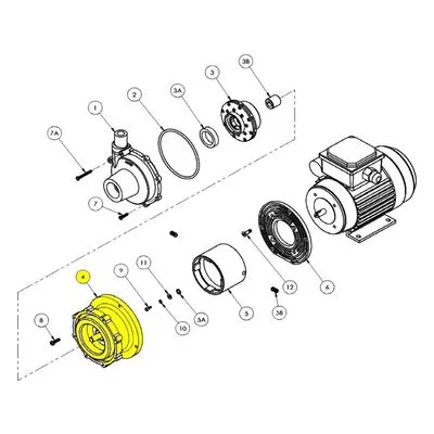 Finish Thompson 106700 Pump Repair Spare Part Motor Adapter/Barrier