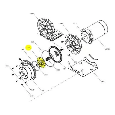 Goulds Pumps Repair Part 2L717 IMPELLER 3.75"DIA.