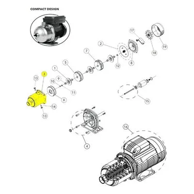 Goulds Pumps Repair Part 1L882 PUMP BODY 1 1-3HM 6STG
