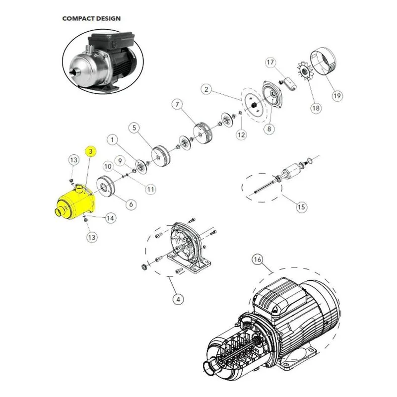 Goulds Pumps Repair Part 1L882 PUMP BODY 1 1-3HM 6STG