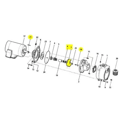 AMT Pump Repair Part 3935-011-98, 5HP IMPELLER ELEC TRASH XSS SUBGRP. 393A-95 & 393B-95 Sewage Pumps Repair Parts.
