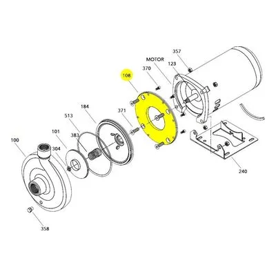 Goulds Pumps Repair Part 1K336 MOTOR ADAPTER