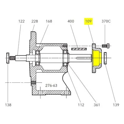 Goulds Part / Accessory 1K1124 BEARING COVER XS FRAME 59142 Manufactured by Xylem.