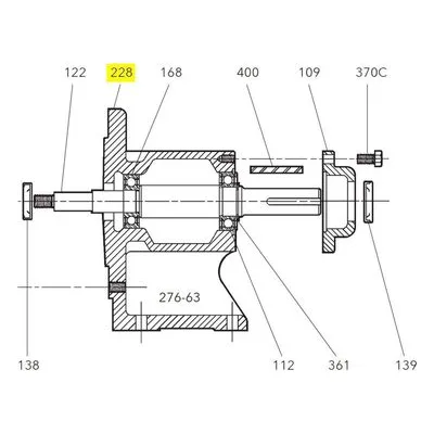 Goulds Water Technology 1K268  Series Repair Parts, Bearing Frame by Xylem.